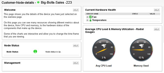 Network Performance Management tool  screen grab
